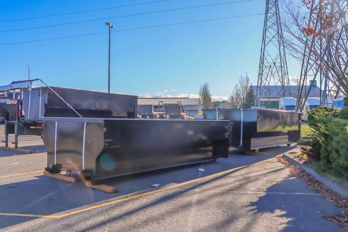 Roll-off dumpster ready for waste disposal at job site for Construction Dumpster Rental in Santa Fe